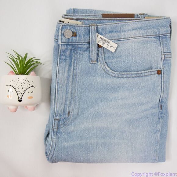 Madewell The High-Rise Slim Crop Boyjean in Dumas Wash: Ripped Edition,size 30 - Picture 16 of 16